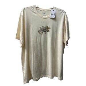 Nike Floral Script Leaf Logo T-Shirt Men's XXL Graphic Tee Cotton Streetwear